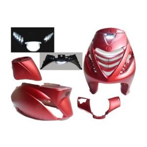 KIT CARENAGE ZIP SP ROUGE MAT + LAMPE LED