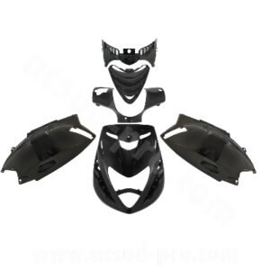 KIT CARROSSERIE ADAPT. PIAGGIO ZIP SP2 50 2T LC AIR / 4T LIQUIDE NOIR METAL (6 PIECES)