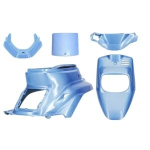 KIT CARROSSERIE ADAPT. MBK 50 BOOSTER 1999-2003 / YAMAHA 50 BWS 1999-2003 BLEU HAWAI (5 PIECES)