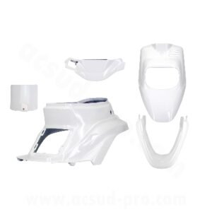 KIT CARROSSERIE ADAPT. MBK 50 BOOSTER 1999-2003 / YAMAHA 50 BWS 1999-2003 BLANC (5 PIECES)