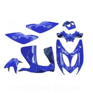 KIT CARROSSERIE ADAPT. MBK NITRO / YAMAHA AEROX BLEU METAL 1997-2012 (7 PIECES)