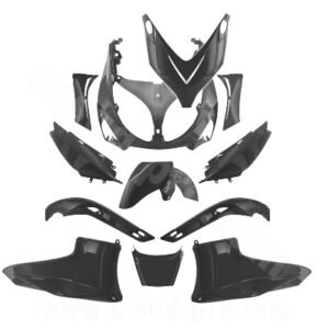 KIT CARROSSERIE ADAPT. YAMAHA TMAX 500cc 2001-2007 NOIR BRILLANT (12 PIECES)