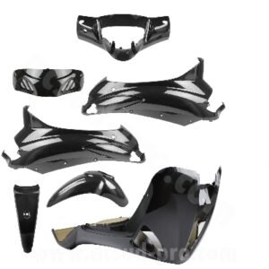 KIT CARROSSERIE ADAPT. PIAGGIO LIBERTY 50 / 125 / 150 / 200cc 2004-2014 (7 PIECES) NOIR