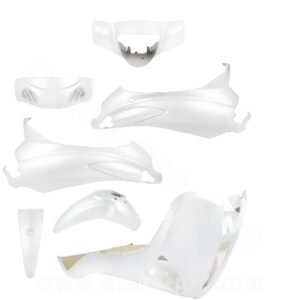 KIT CARROSSERIE ADAPT. PIAGGIO LIBERTY 50 / 125 / 150 / 200cc 2004-2014 (7 PIECES) BLANC PERLE