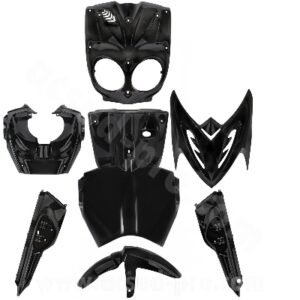 KIT CARROSSERIE ADAPT. MBK STUNT / YAMAHA SLIDER TYPE ORIGINE NOIR 2004-2012   (7 PIECES)