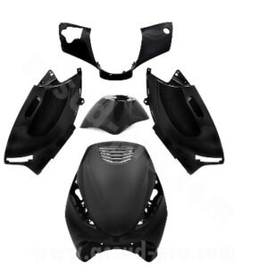KIT CARROSSERIE ADAPT. PIAGGIO ZIP 50 2T 2000> NOIR AIR (5 PIECES)