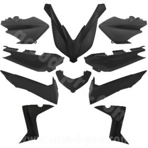 KIT CARROSSERIE ADAPT. YAMAHA XMAX  125 / 250 / 400  2014-2017 NOIR MAT (10 PIECES)