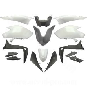 KIT CARROSSERIE ADAPT. YAMAHA TMAX 530cc 2017-2019 SX / DX WHITE COMPETITION (15 PIECES)