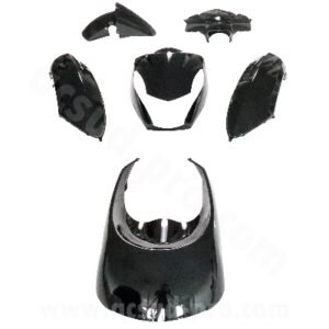 KIT CARROSSERIE ADAPT. PEUGEOT KISBEE 2T ET 4T NOIR BRILLANT 2010-2017 (6 PIECES)