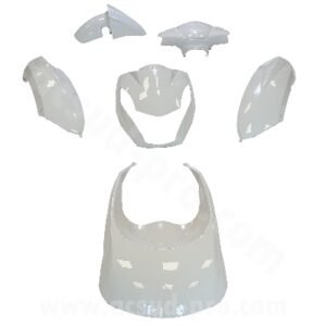 KIT CARROSSERIE ADAPT. PEUGEOT KISBEE 2T ET 4T BLANC BRILLANT 2010-2017 (6 PIECES)