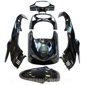 KIT CARROSSERIE ADAPT. HONDA SH125cc 2001-2004 (6 PIECES) NOIR BRILLANT