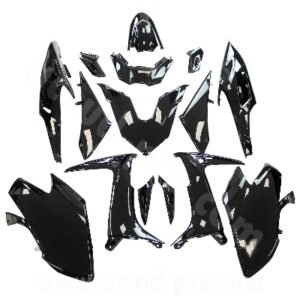 KIT CARROSSERIE ADAPT. YAMAHA TMAX 560CC 2020-2021 NOIR BRILLANT (15 PIECES)