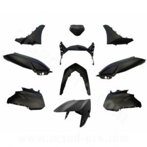 KIT CARROSSERIE ADAPT. YAMAHA NMAX 125CC 2021-2024 NOIR MAT (12 PIECES)