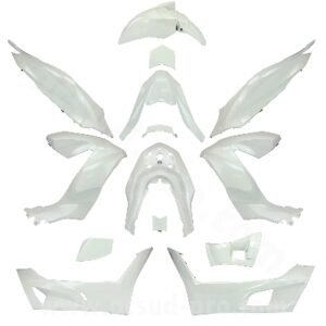 KIT CARROSSERIE ADAPT. HONDA PCX 125CC 2021-2024 (15 PIECES) BLANC PERLE