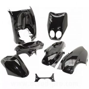 KIT CARROSSERIE ADAPT. MBK OVETTO 2002-2007  / YAMAHA NEOS 2002-2007 NOIR 2T (7 PIECES)
