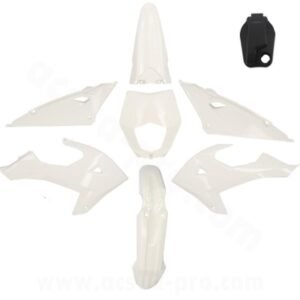 KIT CARROSSERIE  ADAPT. RIEJU 50 MRT 2022>. MRT ENDURO 2022>. MRT PRO 2022>. MRT SM 2022> (8 PIECES) BLANC