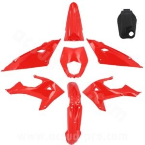 KIT CARROSSERIE  ADAPT. RIEJU 50 MRT 2022>. MRT ENDURO 2022>. MRT PRO 2022>. MRT SM 2022>  (8 PIECES) ROUGE