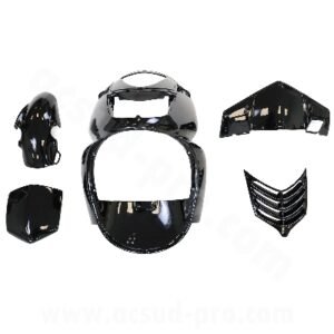KIT CARROSSERIE ADAPT. APRILIA SONIC 50CC 1998-2008  NOIR BRILLANT (5 PIECES)