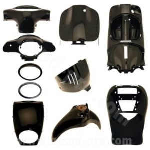KIT CARROSSERIE ADAPT. APRILIA SCARABEO 50CC NOIR BRILLANT 2003-2013 (10 PIECES)
