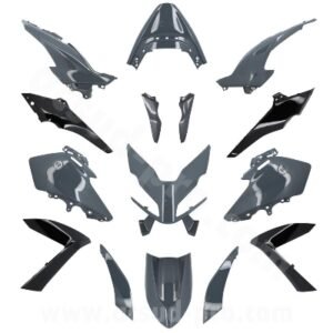 KIT CARROSSERIE ADAPT. YAMAHA TMAX 560CC GRIS NARDO 2022-2024 (15 PIECES)