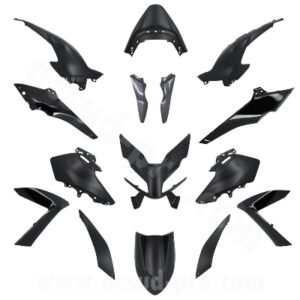 KIT CARROSSERIE ADAPT. YAMAHA TMAX 560CC 2022-2024 TECH BLACK (15 PIECES) ( NOIR MAT )