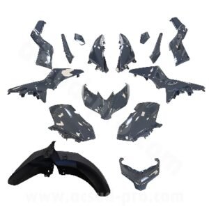 KIT CARROSSERIE ADAPT. YAMAHA XMAX 125CC 2018-2022  / XMAX 300CC 2017-2022  / XMAX 400CC 2018-2020  GRIS NARDO  (15 PIECES)