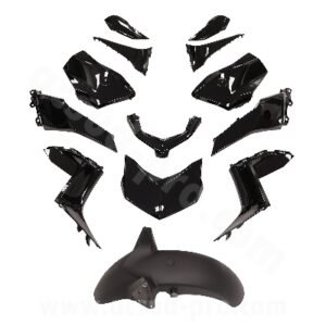 KIT CARROSSERIE ADAPT. YAMAHA XMAX 125-300CC 2023-2026 NOIR BRILLANT (13 PIECES)