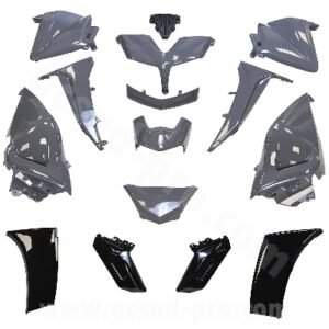 KIT CARROSSERIE ADAPT. YAMAHA TMAX 530CC 2015-2016 GRIS NARDO (15 PIECES)