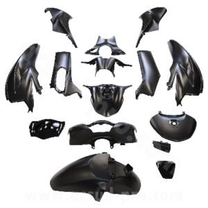 KIT CARROSSERIE ADAPT. HONDA SH 125-150CC 2020-2024 NOIR MAT (15 PIECES)