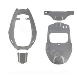 KIT CARROSSERIE ADAPT. MBK 50 BOOSTER 2004-2017 / YAMAHA 50 BWS 2004-2017 ( TYPE ORIGINE ) GRIS NARDO (4 PIECES)