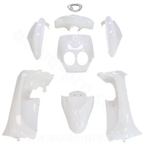 KIT CARROSSERIE ADAPT. MBK OVETTO 2011-2014  / YAMAHA NEOS 2011-2014 BLANC 2T (8 PIECES)